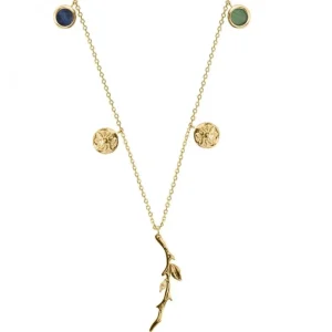 Collares Con Mini Colgantes | LINEARGENT Collares con colgantes motivo de rama y círculos