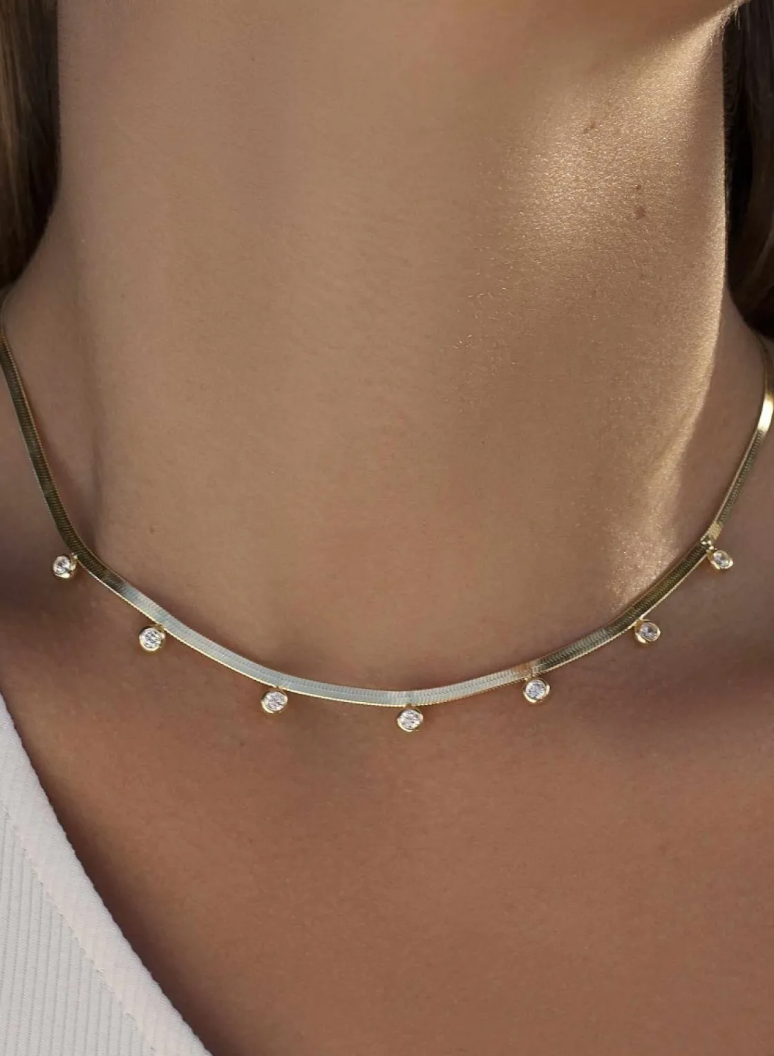 Collares Con Mini Colgantes | Collares Cortos | LINEARGENT Collares con colgantes plata baño en oro snake