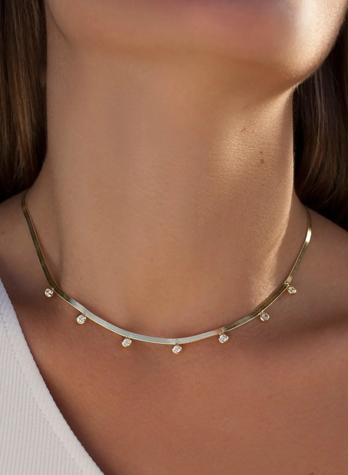 Collares Con Mini Colgantes | Collares Cortos | LINEARGENT Collares con colgantes plata baño en oro snake