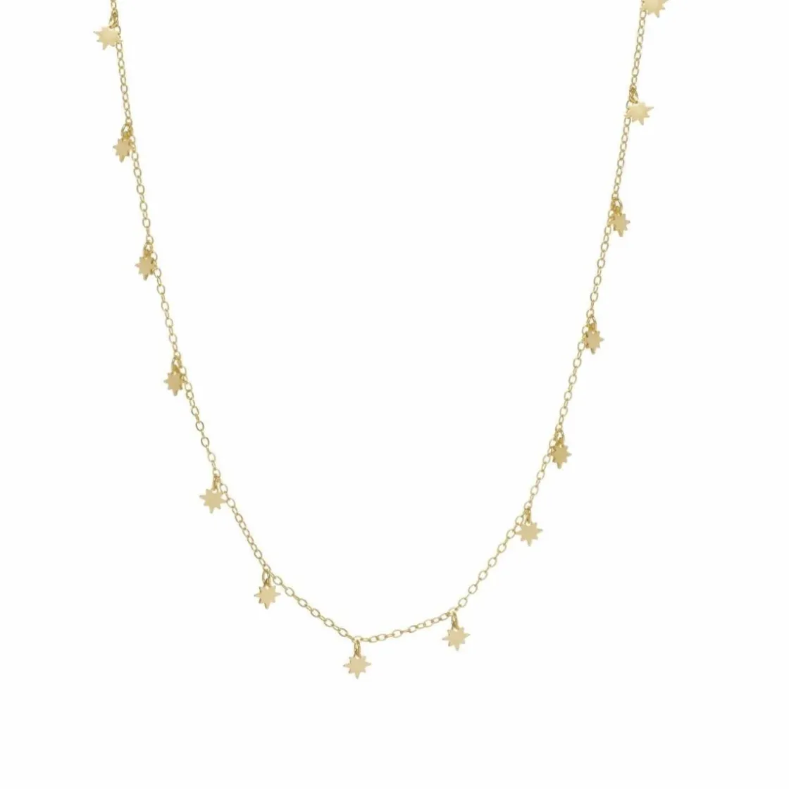 Collares Con Mini Colgantes | Collares Cortos | LINEARGENT Collares con colgantes plata baño oro mini estrellas