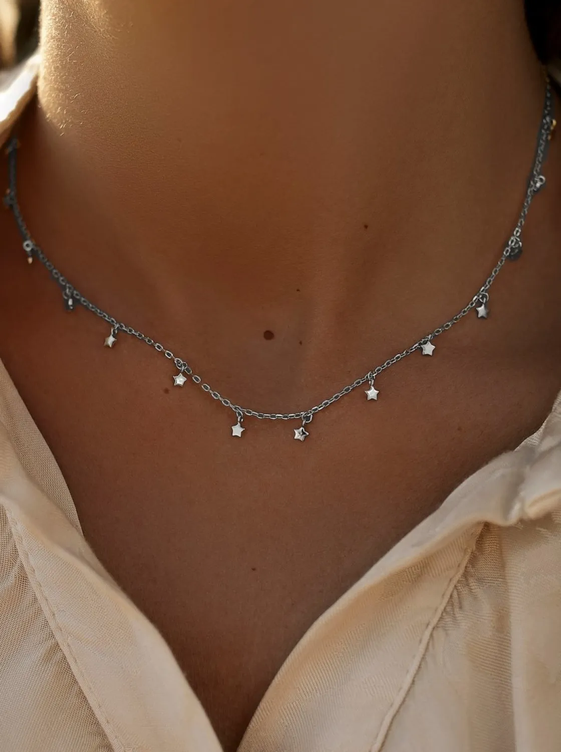 Collares Con Mini Colgantes | LINEARGENT Collares con colgantes plata diseño mini estrella