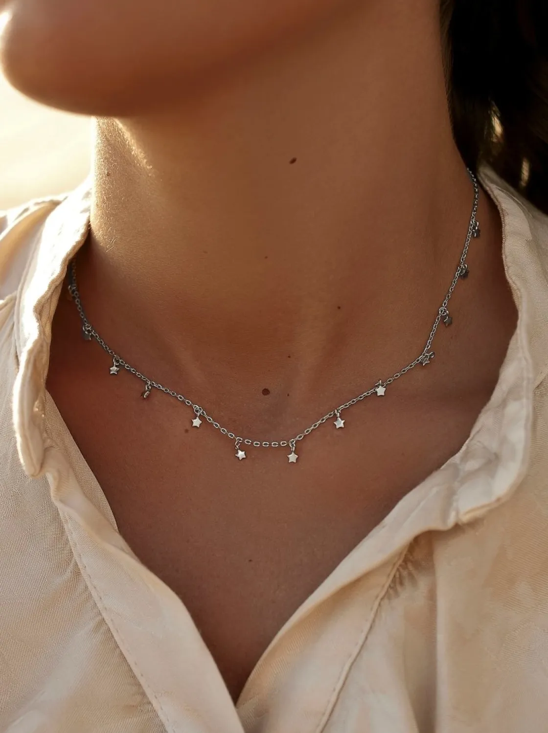 Collares Con Mini Colgantes | LINEARGENT Collares con colgantes plata diseño mini estrella