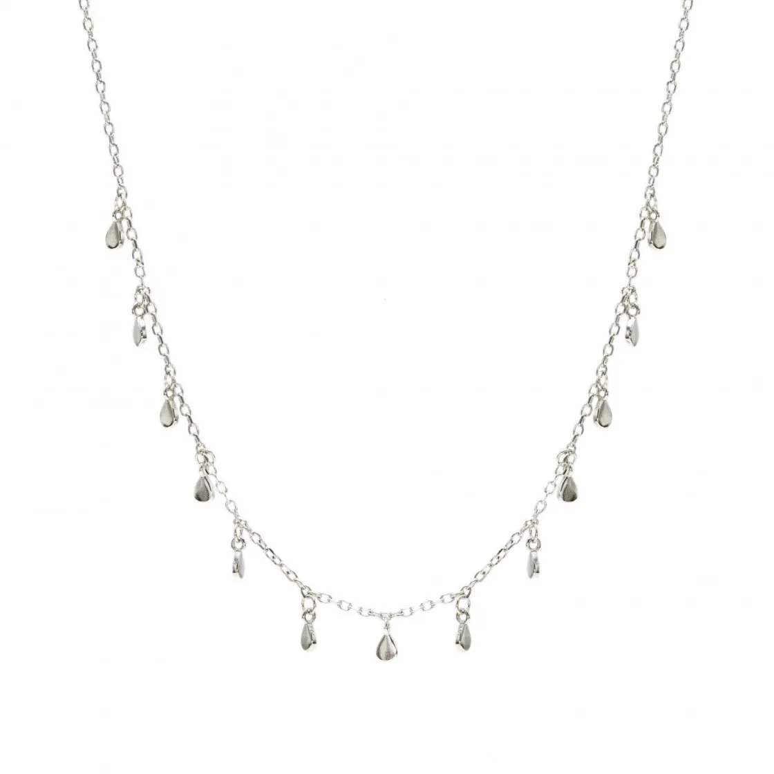 Collares Con Mini Colgantes | Collares Cortos | LINEARGENT Collares con colgantes plata diseño mini lágrimas