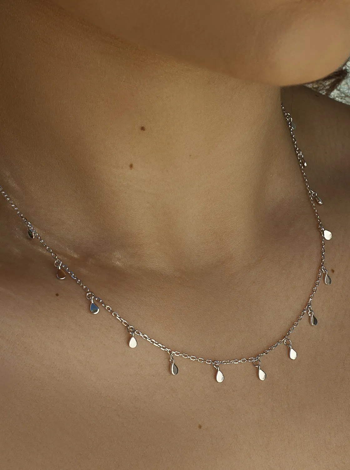 Collares Con Mini Colgantes | Collares Cortos | LINEARGENT Collares con colgantes plata diseño mini lágrimas