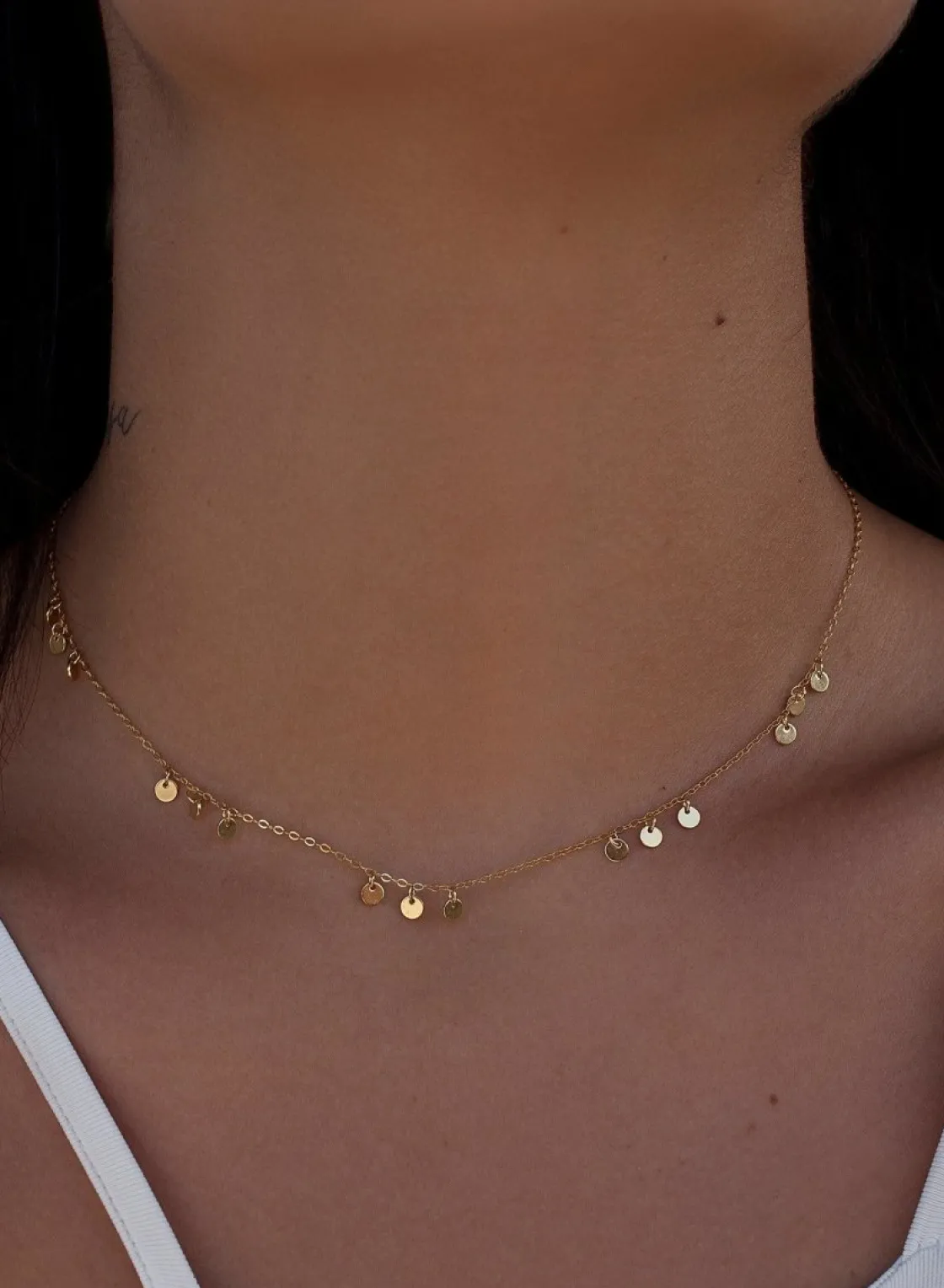 Collares Con Mini Colgantes | Collares Cortos | LINEARGENT Collares con colgantes plata triple circulo