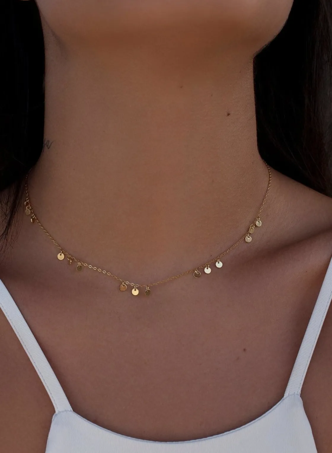 Collares Con Mini Colgantes | Collares Cortos | LINEARGENT Collares con colgantes plata triple circulo