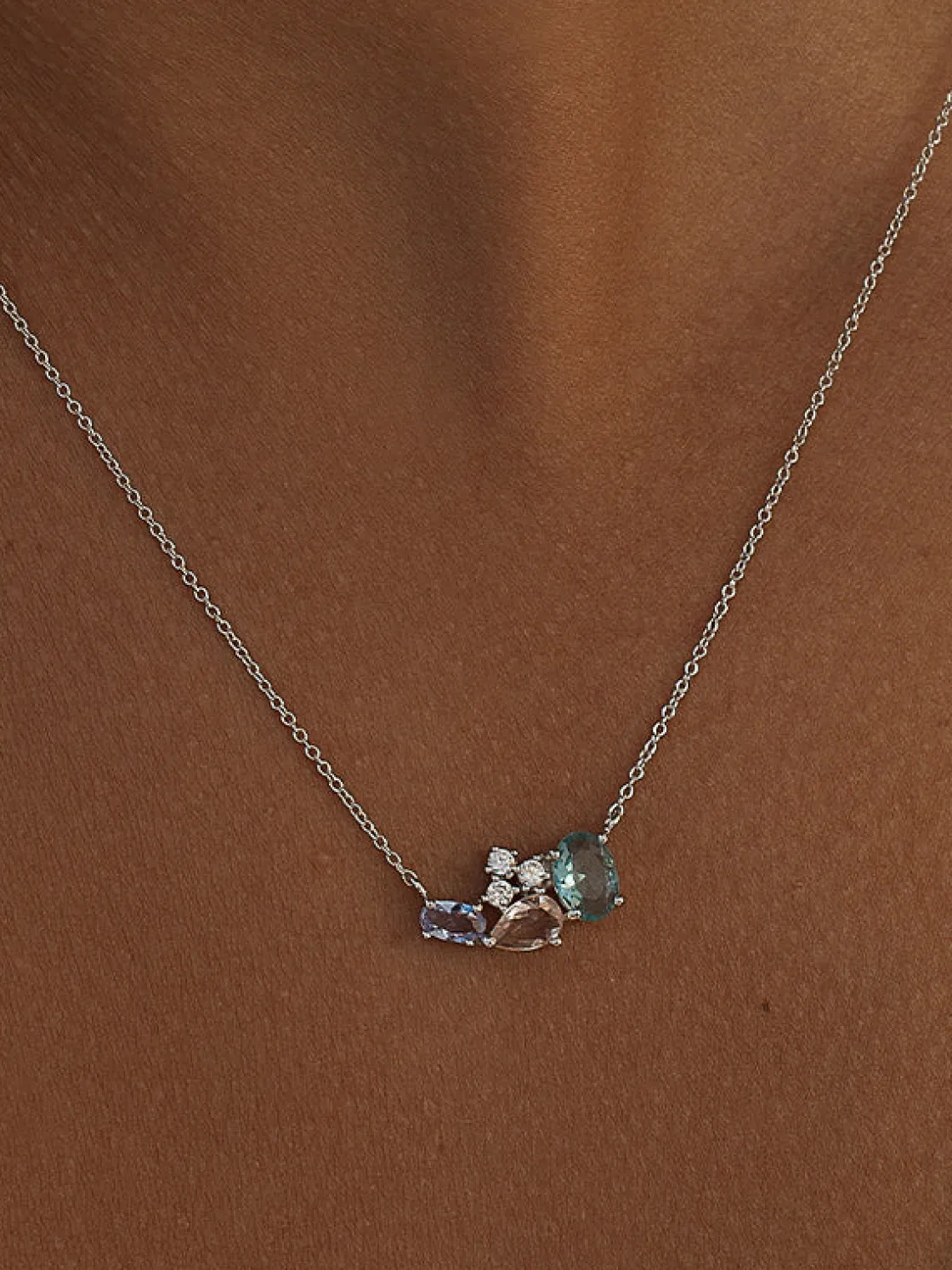 Collares Con Piedras | LINEARGENT Collares con piedras de colores brillantes y circonitas