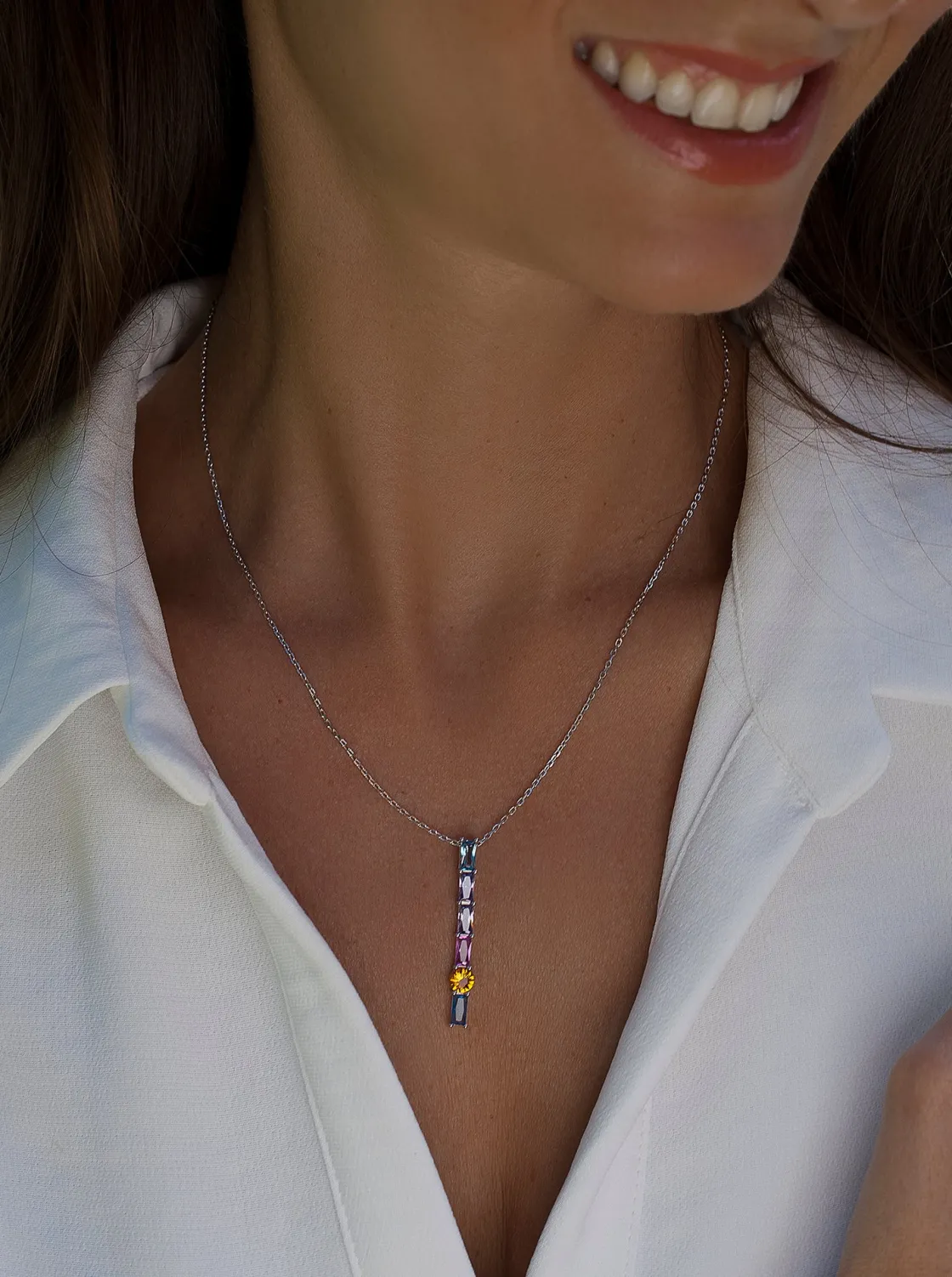 Collares Con Piedras | LINEARGENT Collares con piedras de colores estilo geométrico