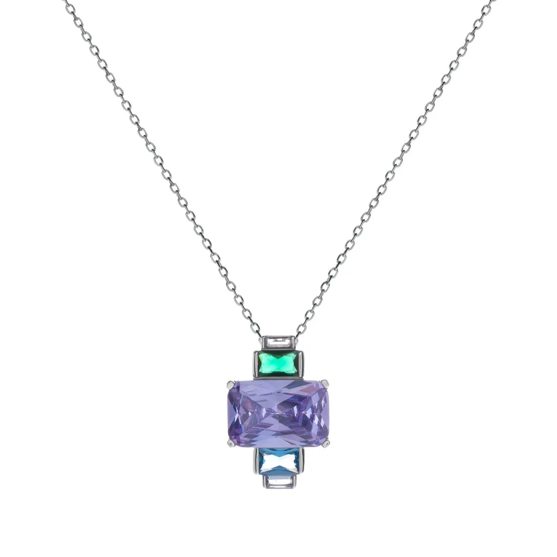 Collares Con Piedras | LINEARGENT Collares con piedras de colores tono lavanda