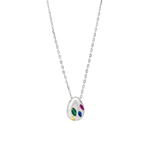 Collares Con Piedras | LINEARGENT Collares con piedras diseño de gota en plata