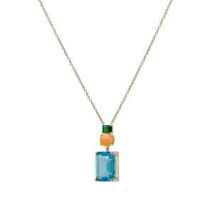 Collares Con Piedras | LINEARGENT Collares con piedras diseño geométrico tono amazonita