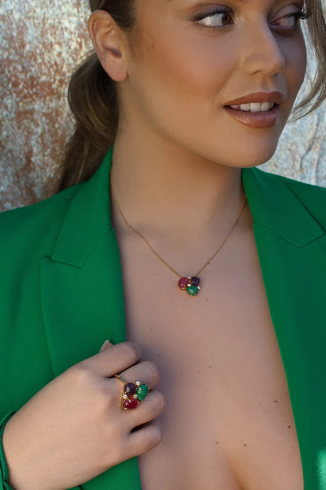 Collares Con Piedras | LINEARGENT Collares con piedras diseño multi forma con circonitas