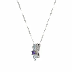 Collares Con Piedras | LINEARGENT Collares con piedras en plata mujer diseño aguamarina