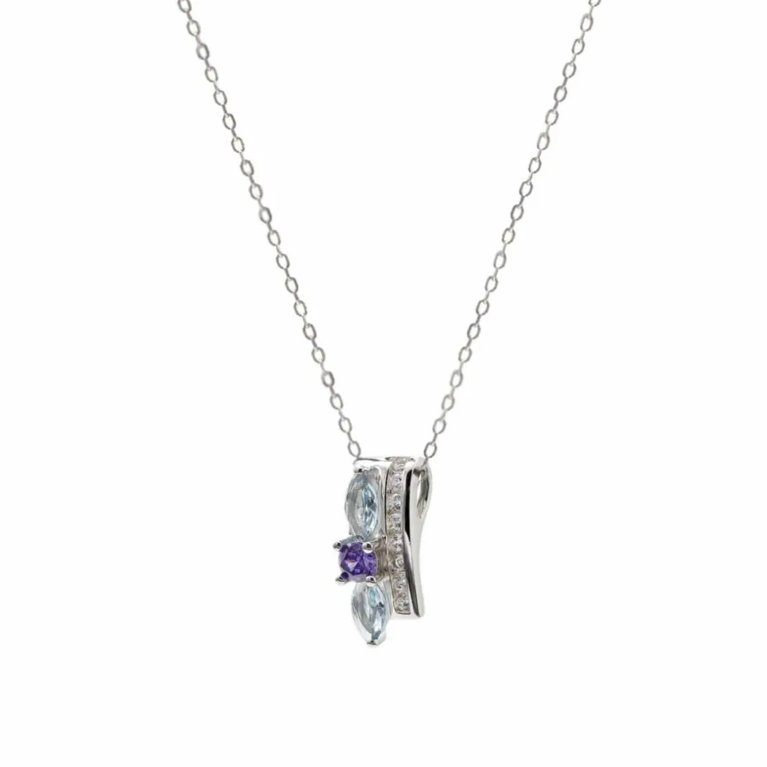 Collares Con Piedras | LINEARGENT Collares con piedras en plata mujer diseño aguamarina