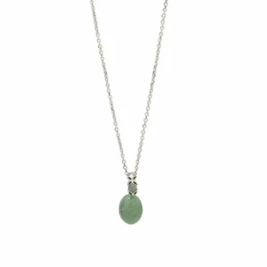 Collares Con Piedras | LINEARGENT Collares con piedras en plata tono jadeita verde