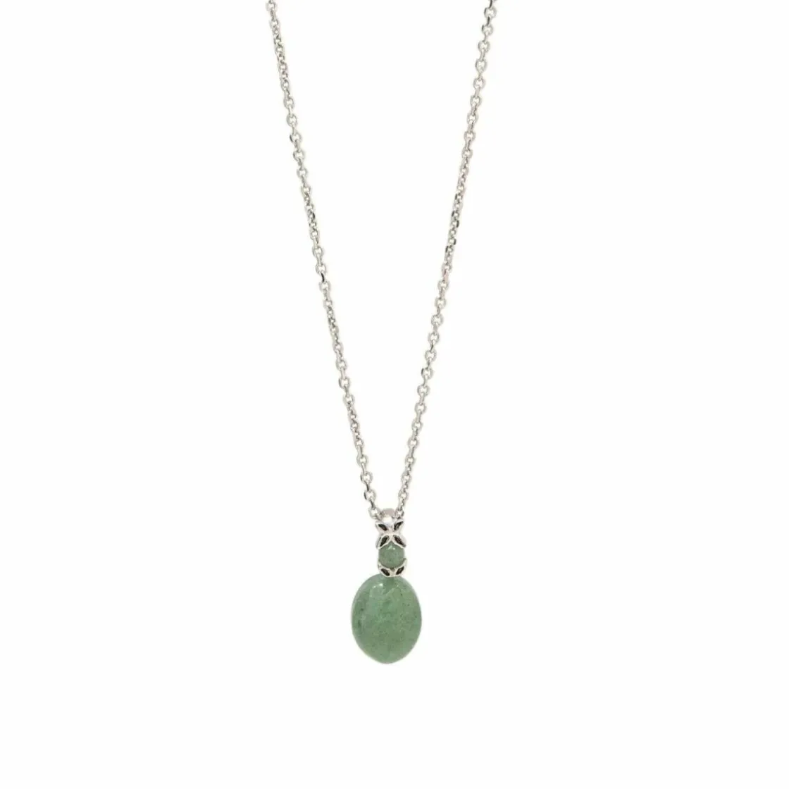 Collares Con Piedras | LINEARGENT Collares con piedras en plata tono jadeita verde