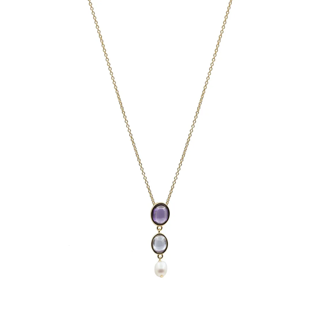 Collares Con Piedras | LINEARGENT Collares con piedras en tono amatista y perla