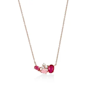 Collares Con Piedras | LINEARGENT Collares con piedras en tonos rosados y rojizos