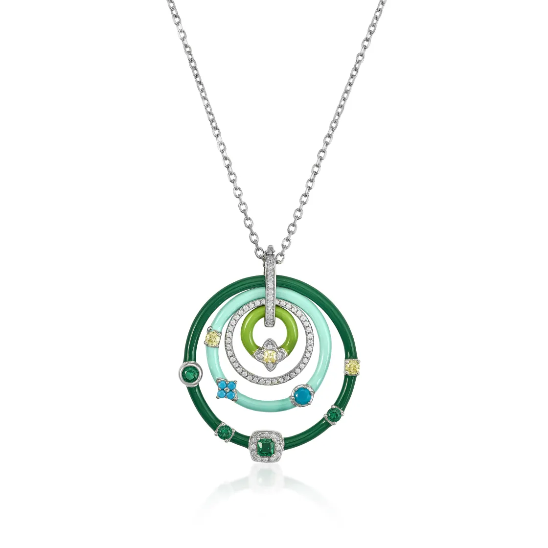 Collares Con Piedras | LINEARGENT Collares con piedras formados por cuatro círculos de esmalte