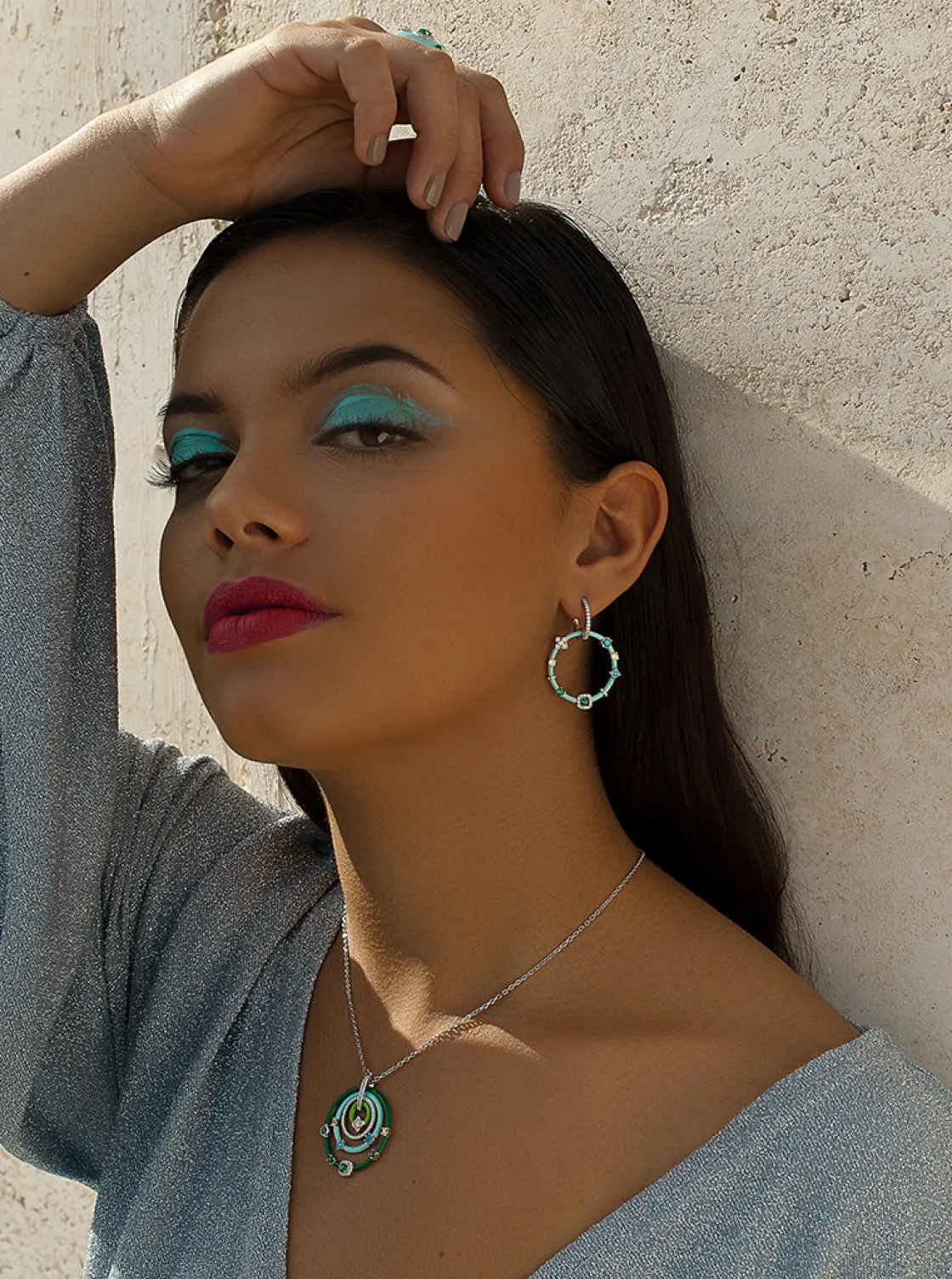 Collares Con Piedras | LINEARGENT Collares con piedras formados por cuatro círculos de esmalte