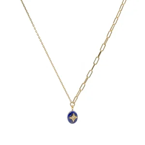 Colgantes Pequeños | LINEARGENT Collares con piedras lapislázuli y destello central de circonita
