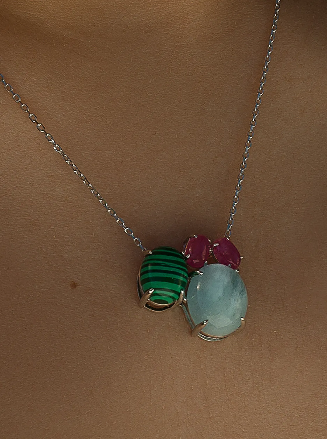 Collares Con Piedras | LINEARGENT Collares con piedras naturales diseño multi forma