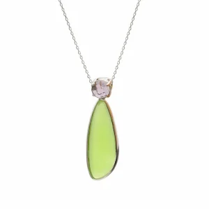 Collares Con Piedras | LINEARGENT Collares con piedras plata diseño tono verde