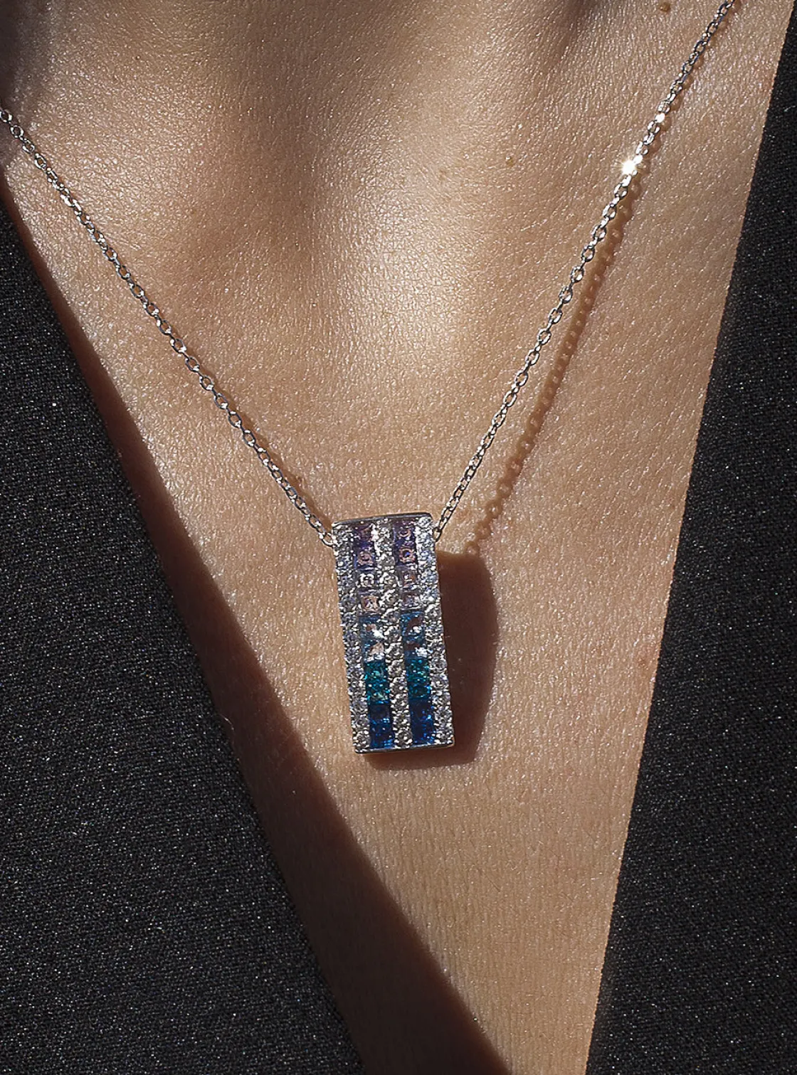 Collares Con Piedras | LINEARGENT Collares con piedras tonos azules y circonitas