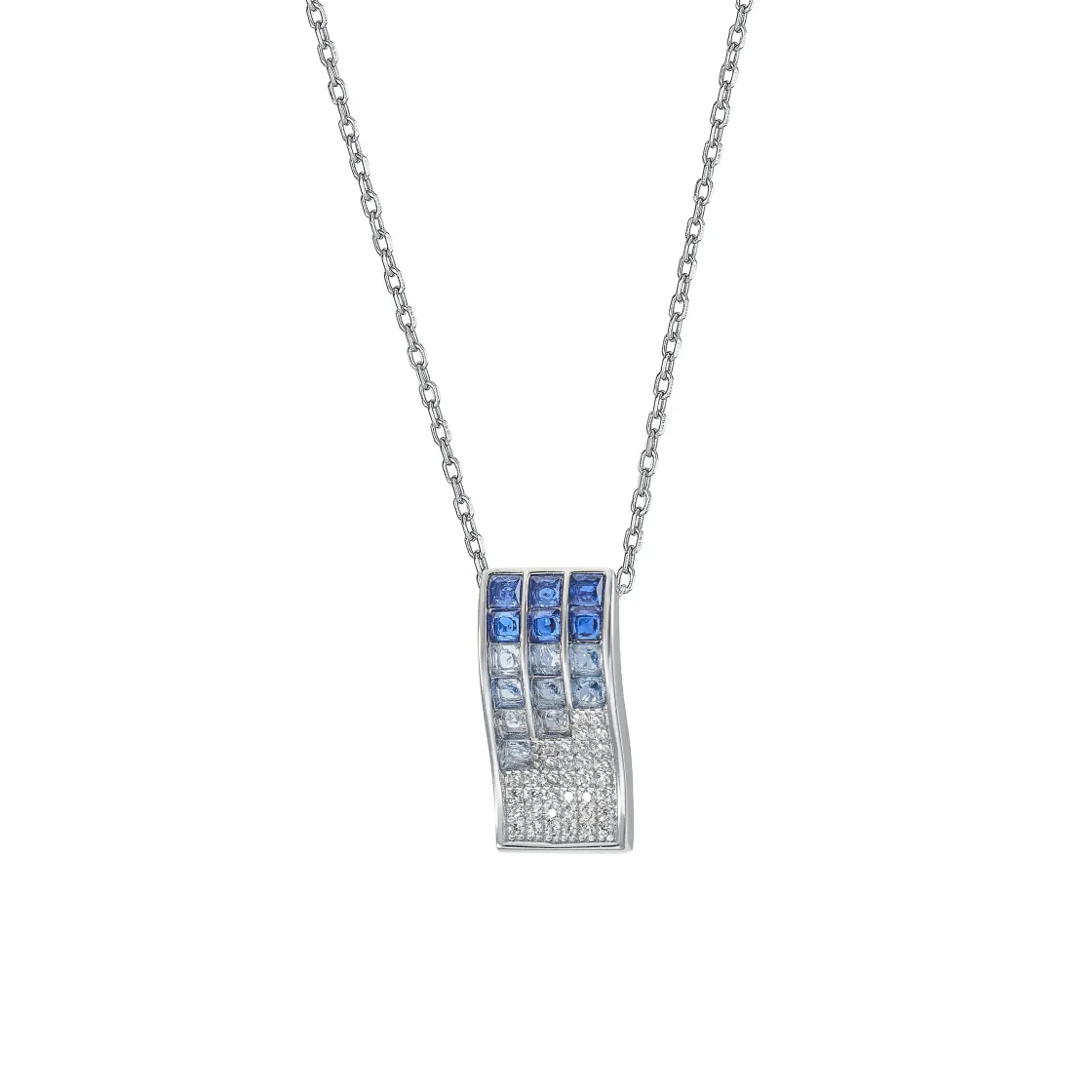 Collares Con Piedras | LINEARGENT Collares con piedras triple raíl tonos azules