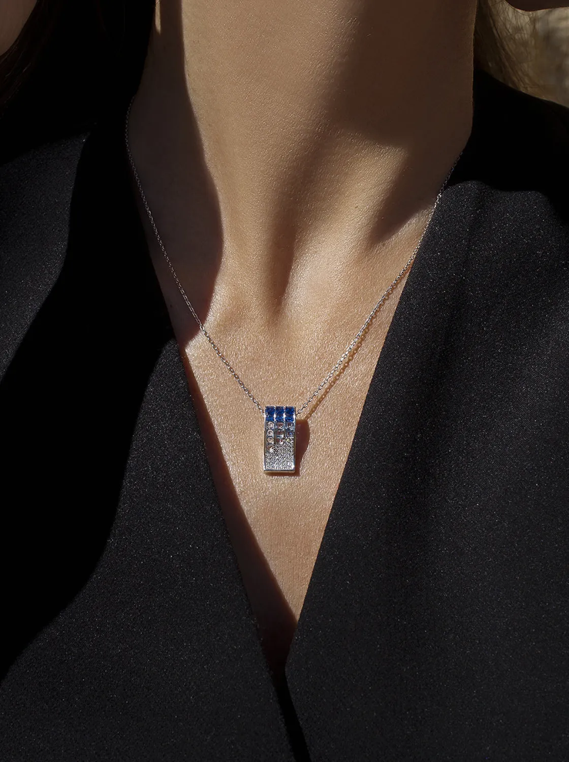 Collares Con Piedras | LINEARGENT Collares con piedras triple raíl tonos azules