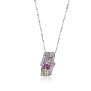 Collares Con Piedras | LINEARGENT Collares con piedras triple raíl tonos rosados