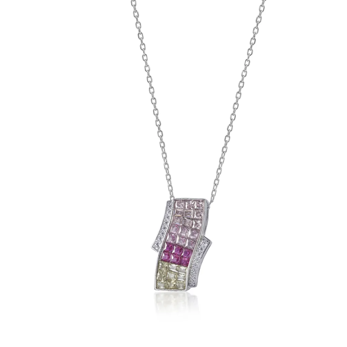 Collares Con Piedras | LINEARGENT Collares con piedras triple raíl tonos rosados