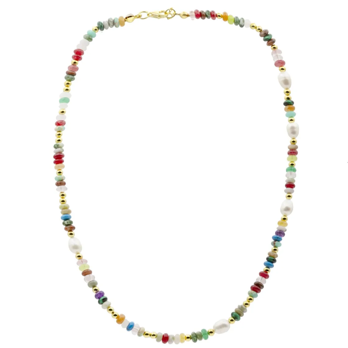 Collares Cortos | LINEARGENT Collares cortos con piedras naturales diseño multicolor