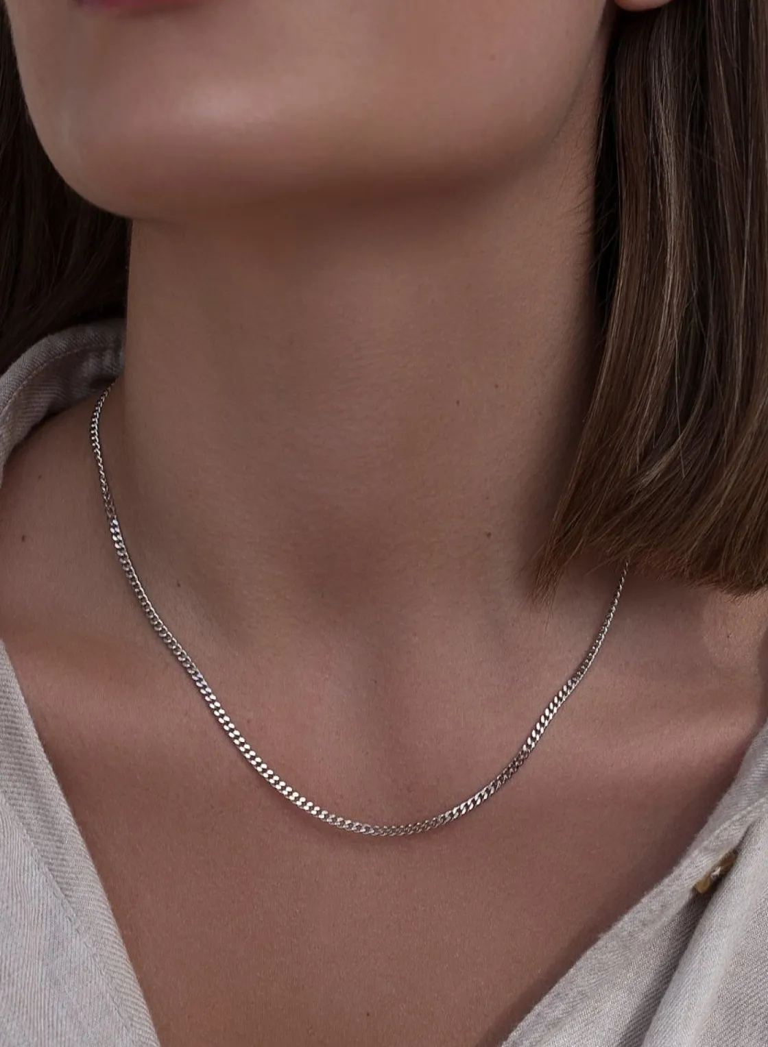 Collar Cadena | Collares Cortos | LINEARGENT Collares cortos de plata diseño cadena
