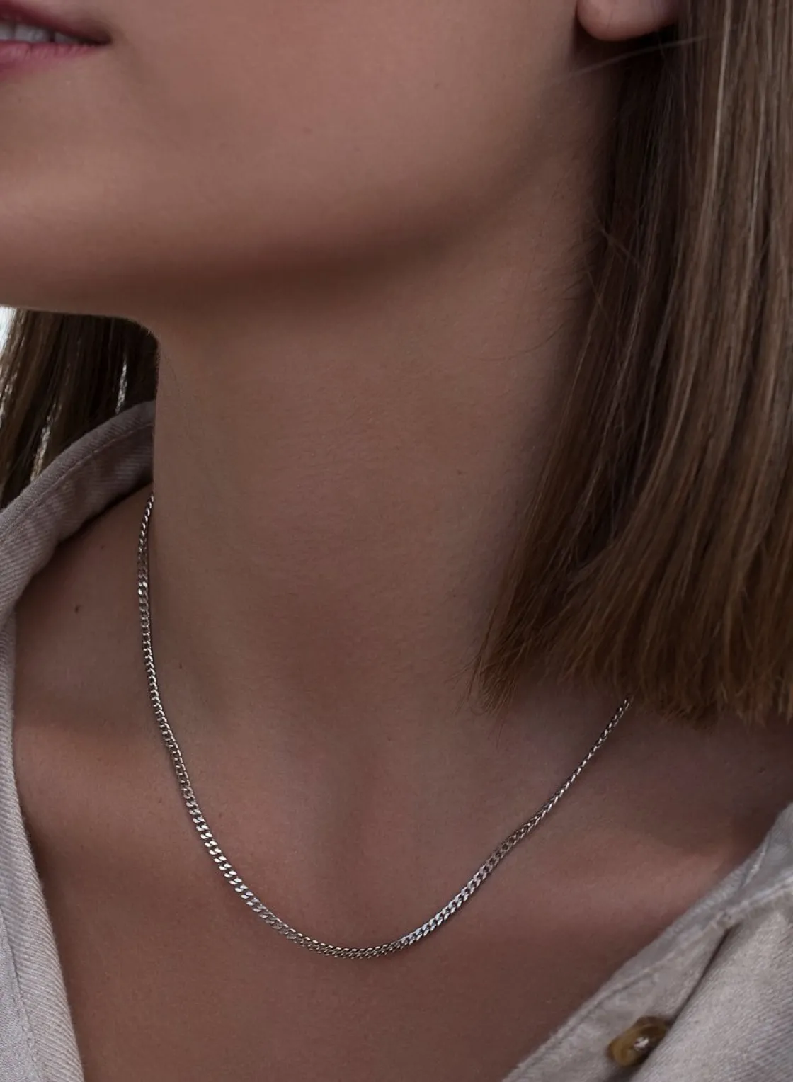 Collar Cadena | Collares Cortos | LINEARGENT Collares cortos de plata diseño cadena