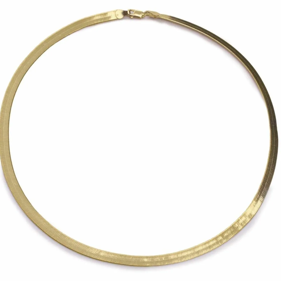 Collares Cortos | LINEARGENT Collares cortos en plata dorado diseño snake grueso