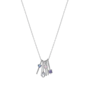 Collares Plata Originales | LINEARGENT Collares de plata diseño 6 raíles colgantes