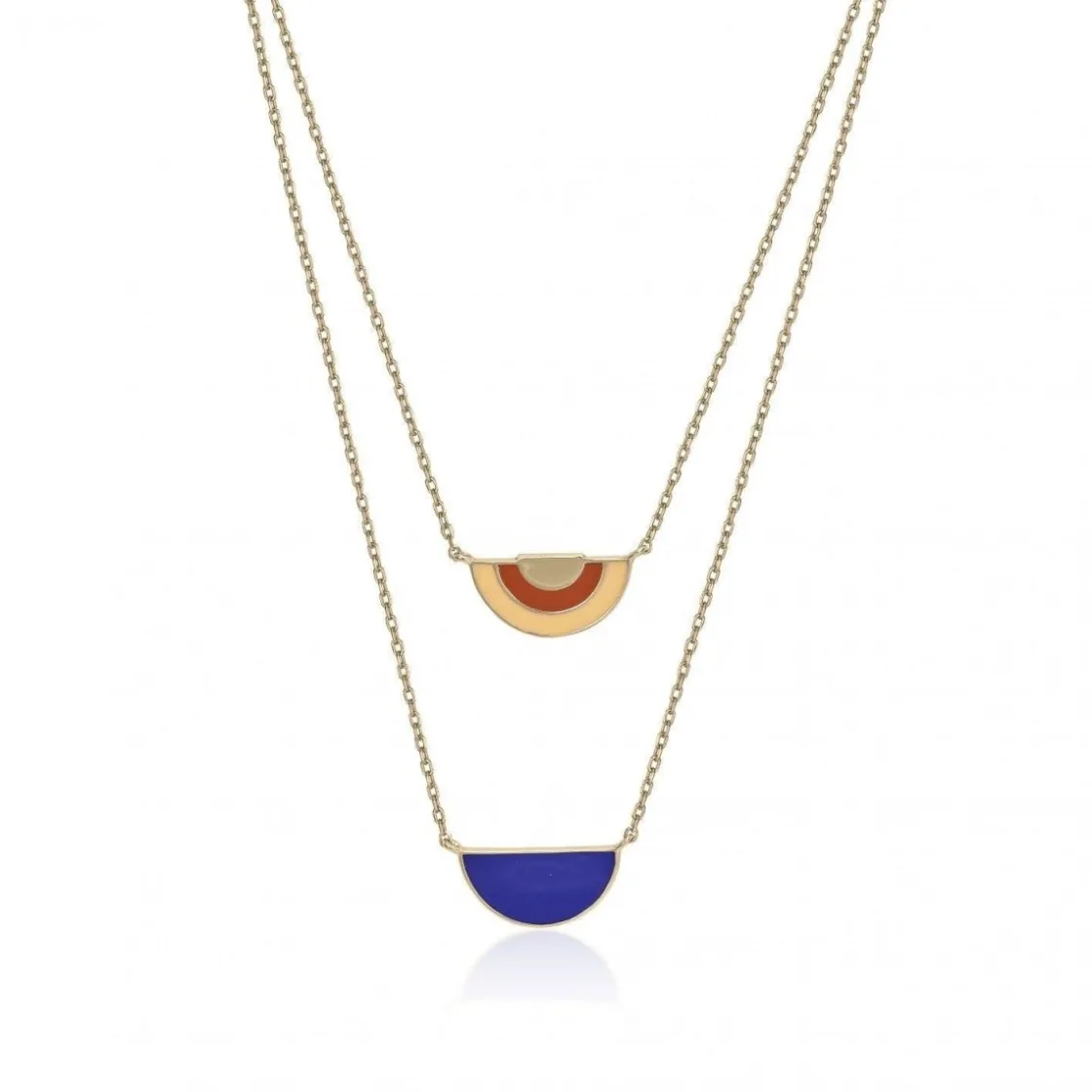 Collares Dobles | LINEARGENT Collares dobles en plata diseño original esmalte