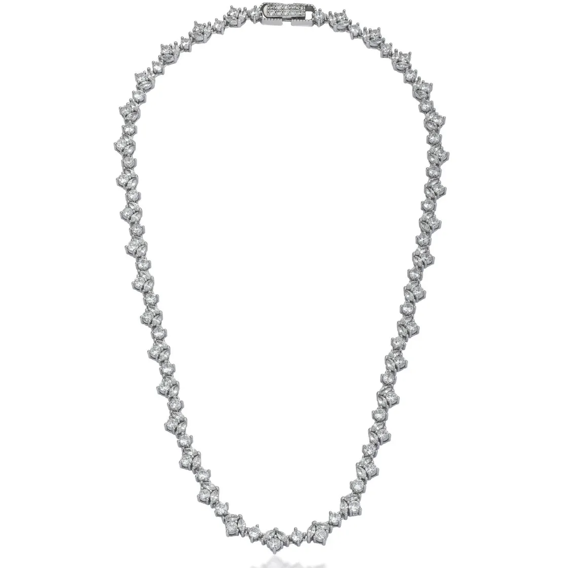 Collares Fiesta | LINEARGENT Collares fiesta de plata estilo novia diseño fino y floral