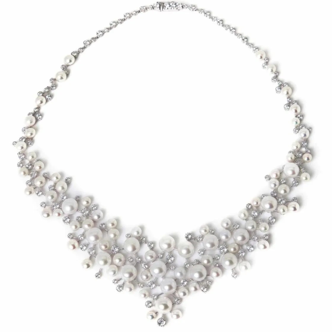 Collares Fiesta | Colgante Perlas | LINEARGENT Collares fiesta de plata lisa diseño perla natural