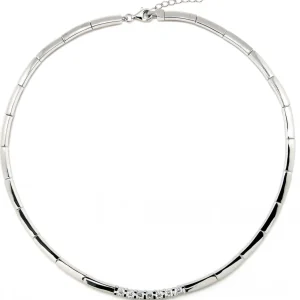Collares Fiesta | LINEARGENT Collares fiesta de plata marco de circonita central