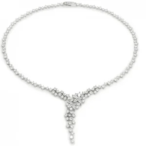 Collares Fiesta | LINEARGENT Collares fiesta de plata rígido con diseño lineal y floral