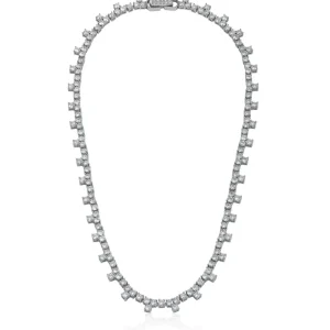 Collares Fiesta | LINEARGENT Collares fiesta en plata estilo novia con circonitas