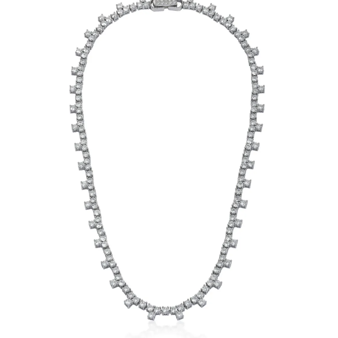 Collares Fiesta | LINEARGENT Collares fiesta en plata estilo novia con circonitas