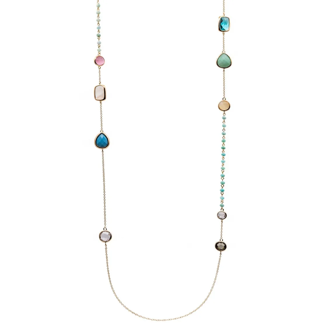 Collares Con Piedras | Collares Largos | LINEARGENT Collares largos con piedras de diseño geométrico
