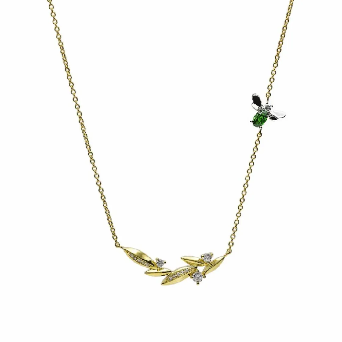 Collares Plata Originales | LINEARGENT Collares plata originales baño oro diseño mosca