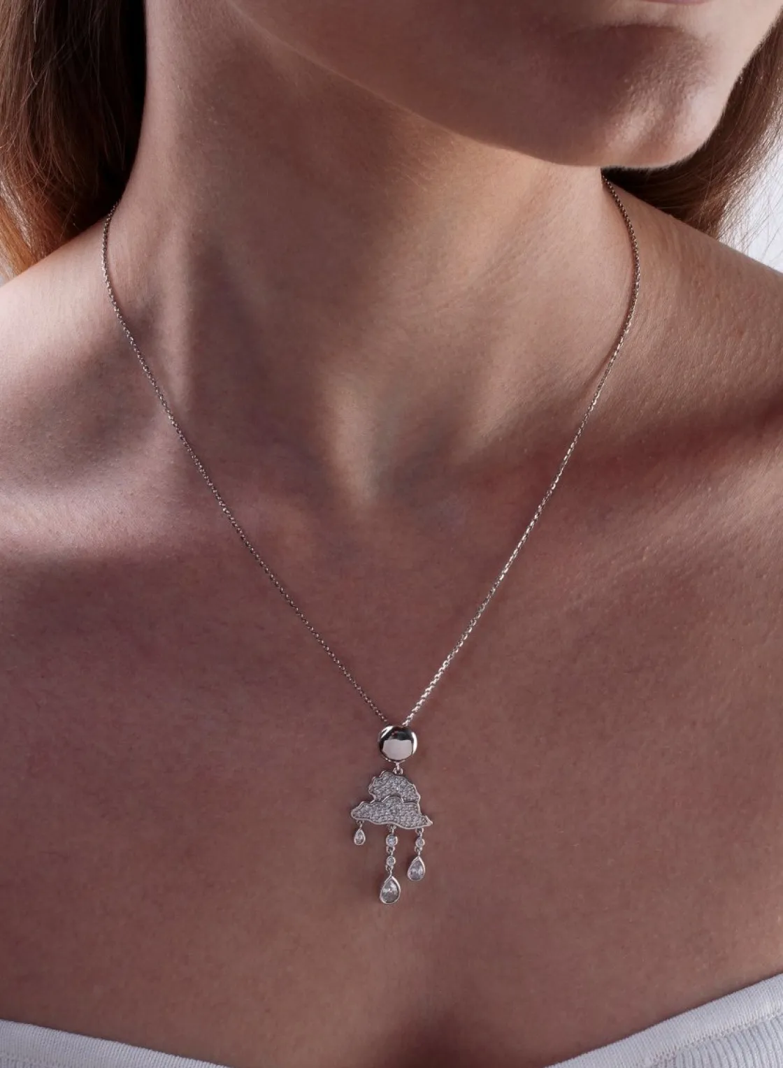Collares Plata Originales | LINEARGENT Collares plata originales diseño charms de nubes y gotas
