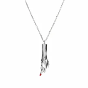 Collares Plata Originales | LINEARGENT Collares plata originales diseño de mano y pintalabios