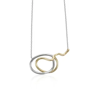 Collares Plata Originales | Colgantes Bicolor | LINEARGENT Collares plata originales diseño irregular bicolor