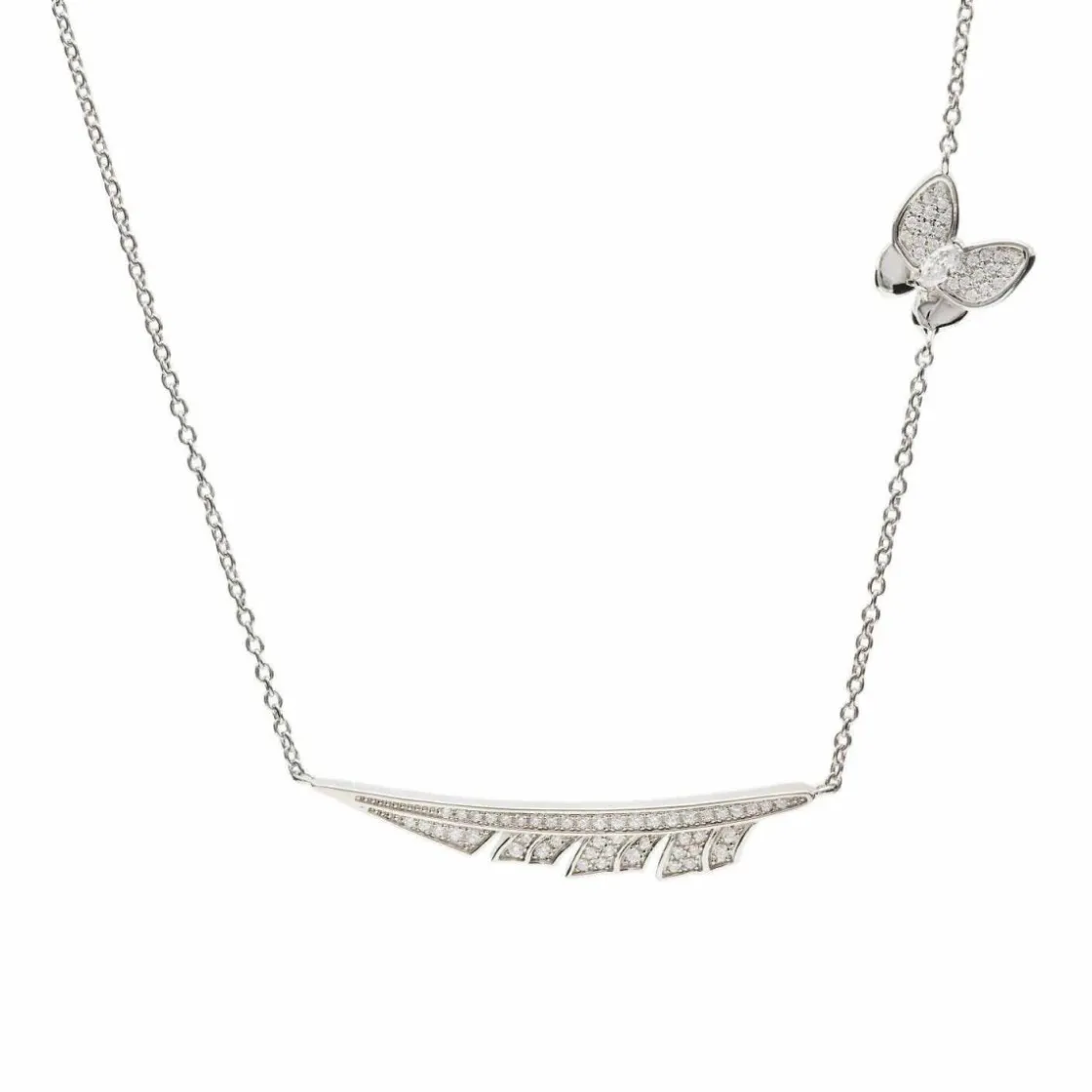 Collares Plata Originales | LINEARGENT Collares plata originales diseño pluma y mariposa